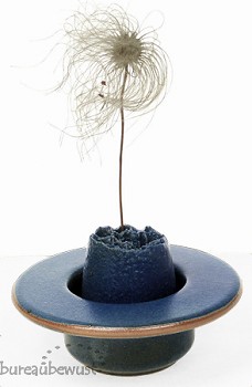 keramieksetje voor bloempjes, blauw